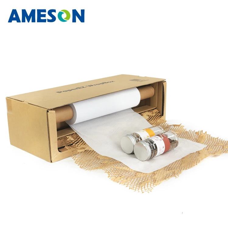 
Ameson ECO friendly honeycomb wrapping kraft paper packing roll with box  (62571854487)