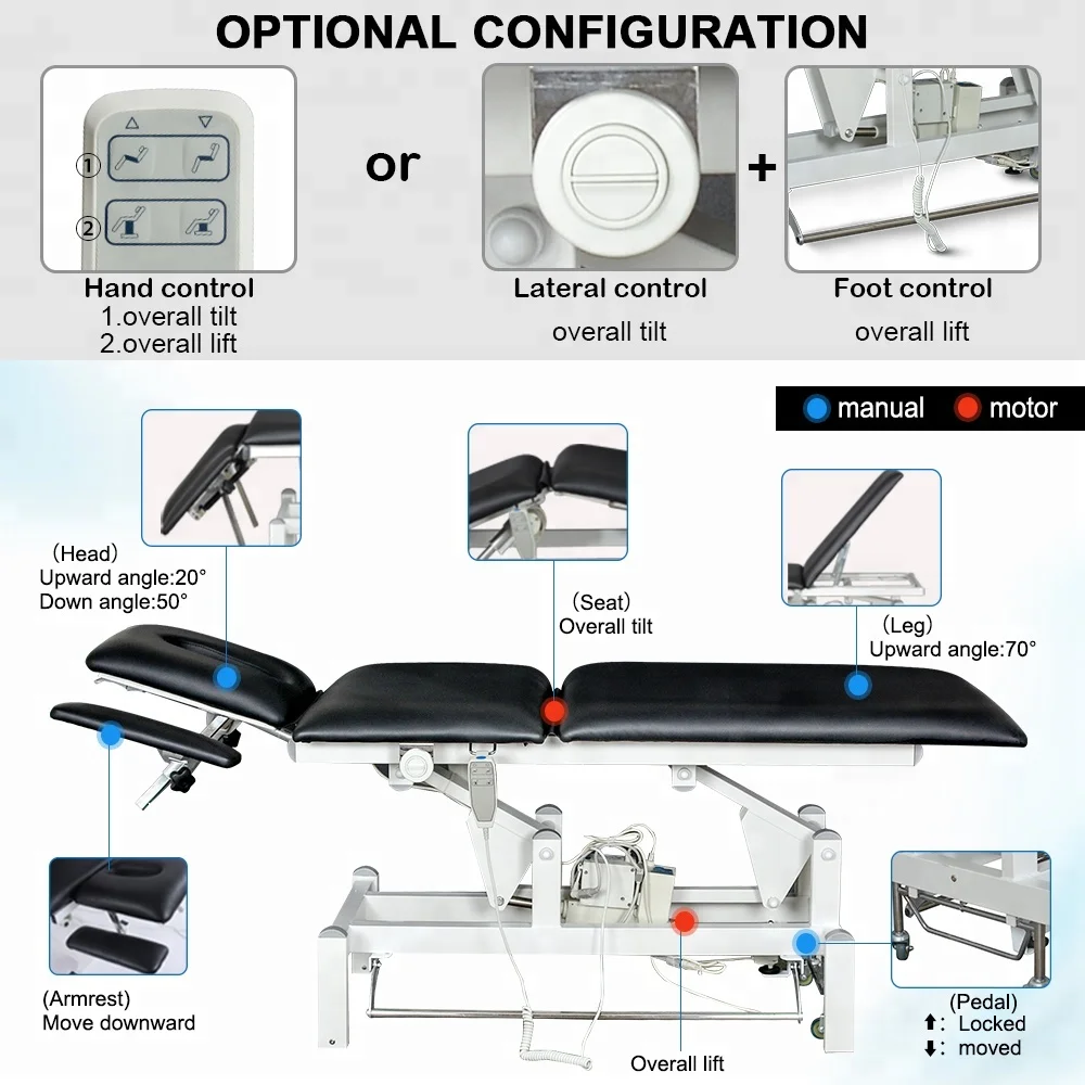 Electric Massage Table Physiotherapy Treatment Bed rehabiltation bed
