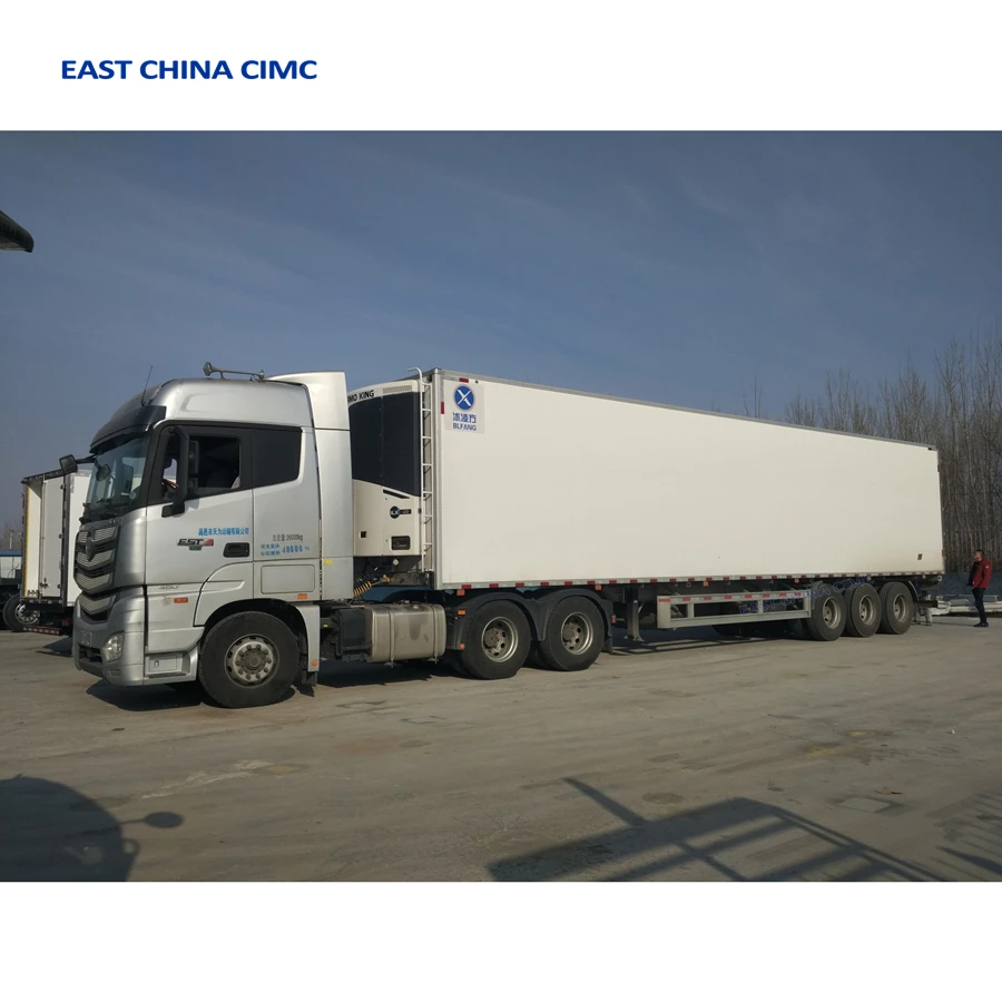 New 40ft 45ft 48ft Freezer Truck Trailer For Perishable Goods Transport