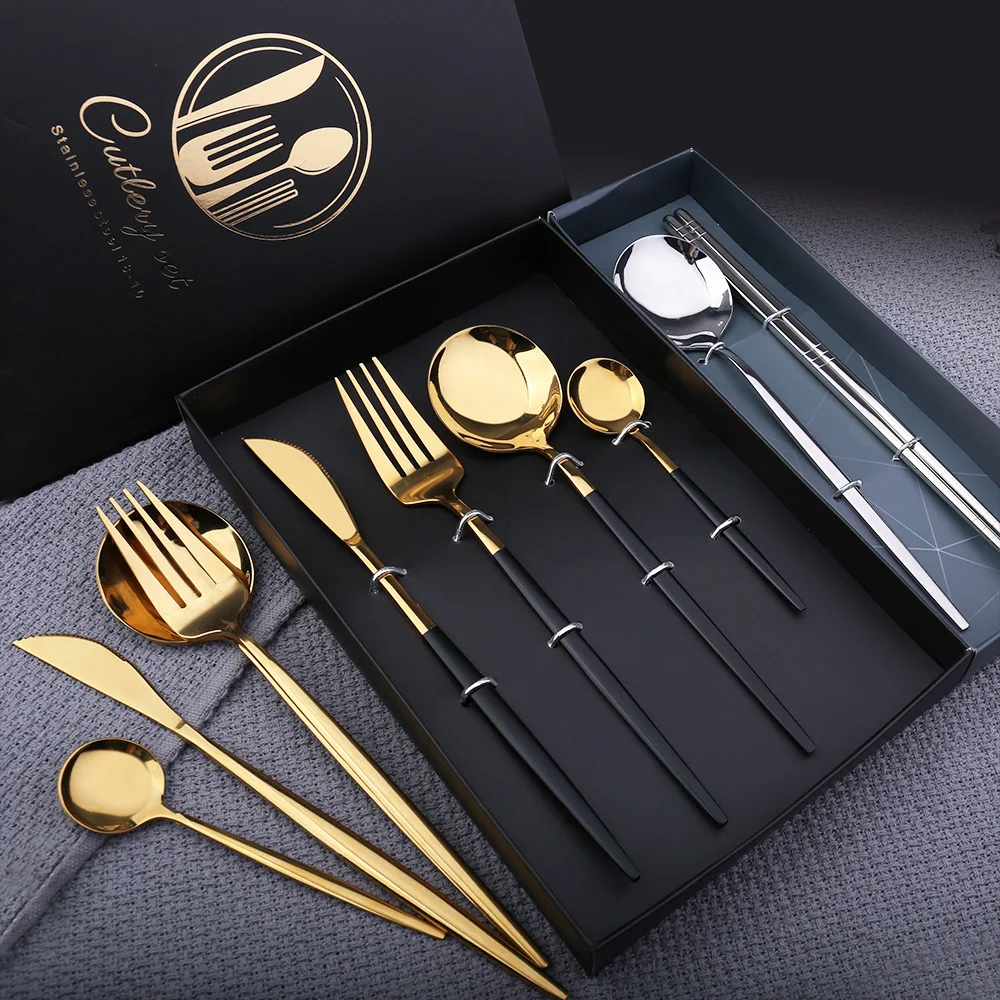 Cutlery Gift Set Portuguese Tableware 4pcs Luxury 18/10 Stainless Steel Flatware Cutipol Cutlery