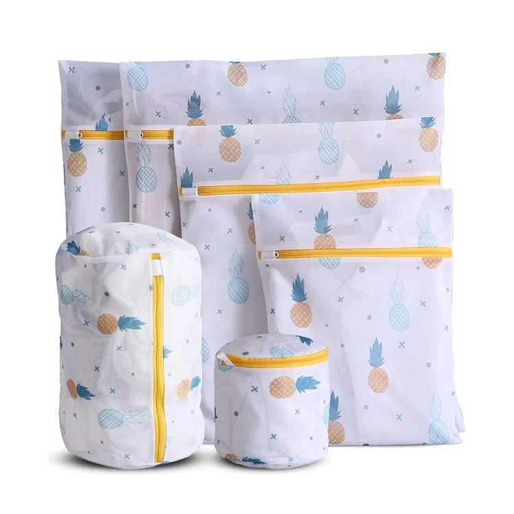 Washing Small Ecofriendly Cotton Mesh Laundry Bag Zipper For Bath Toys