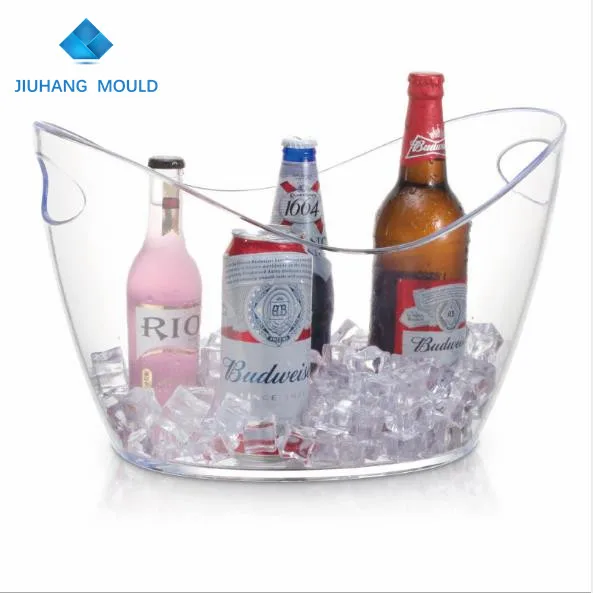 Super size 12L clear champagne barrel boat Oval shaped ice bucket for 12 dozen beer custom logo made