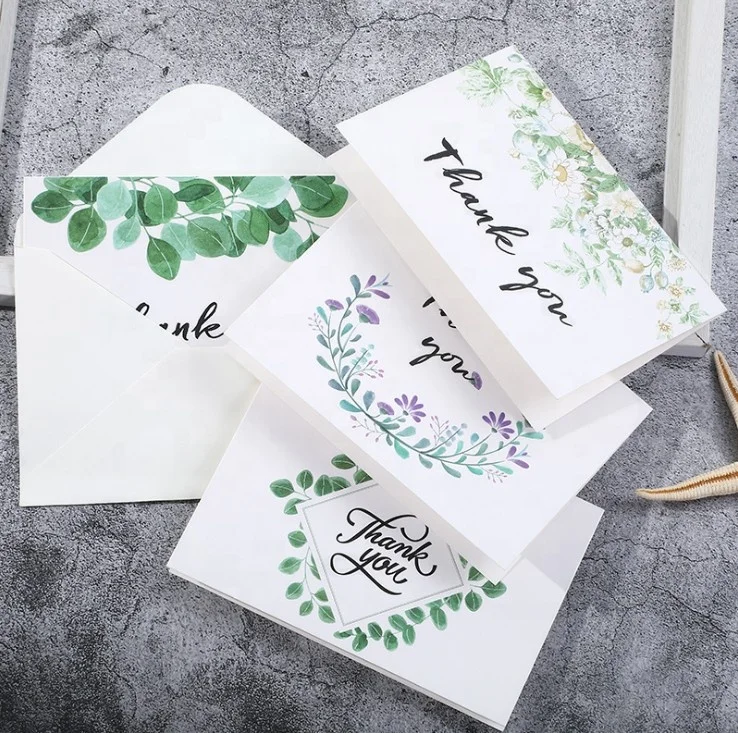 Прямая Заводская печать роскошный подарок на заказ спасибо карты с