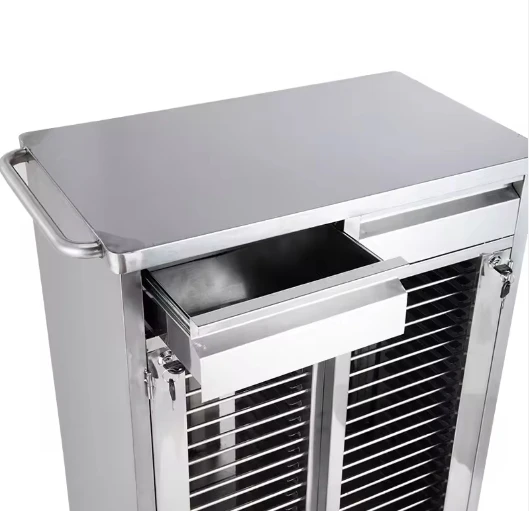 High quality hospital clinic can move 25 grid /50 grid patient car stainless steel single and double row hospital trolley