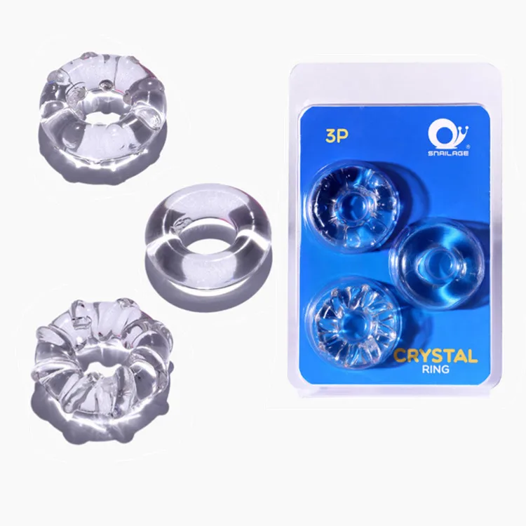 Amazon Hot Sale Rubber Penis Cock Rings Silicone delay penis sleeves glans cock spike rings  Cock Ring Set For Man