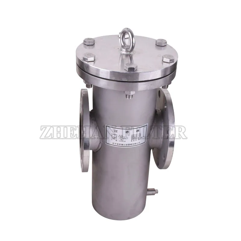 Ammonia gas liquid ammonia purification filter large particle interception stainless steel basket filter decontamination