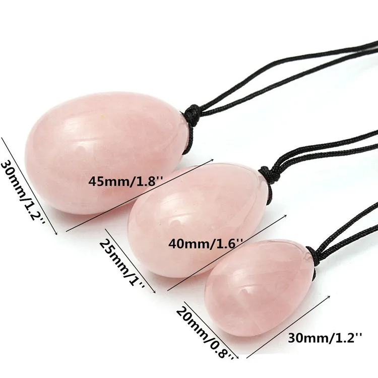 Amazon hot sale custom packaging natural stone yoni egg for woman vaginal exercise yoni eggs rose quartz wholesale