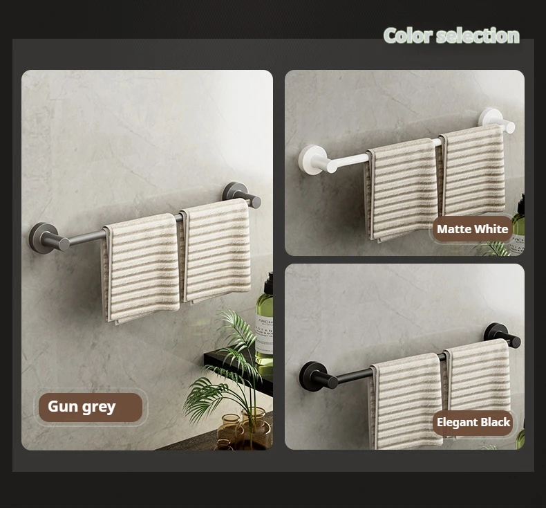 Modern Non-Perforated SUS 304 Brushed Stainless Steel Towel Bar Rod Wall Mounted Bath & Kitchen Accessories Towel Rack for Hotel