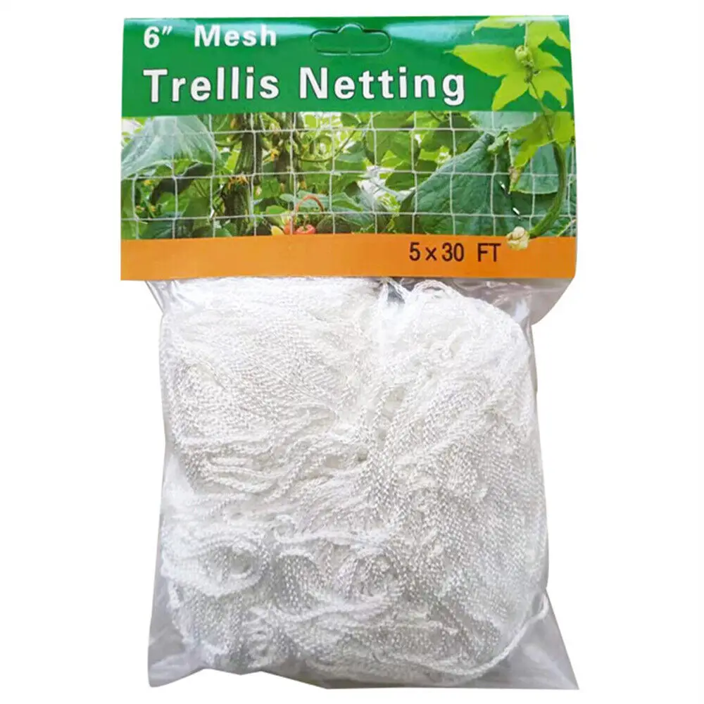 Plant Trellis Netting Heavy-Duty Polyester Grow Net Garden Trellis Netting with Square Mesh for Climbing Plants Vegeta