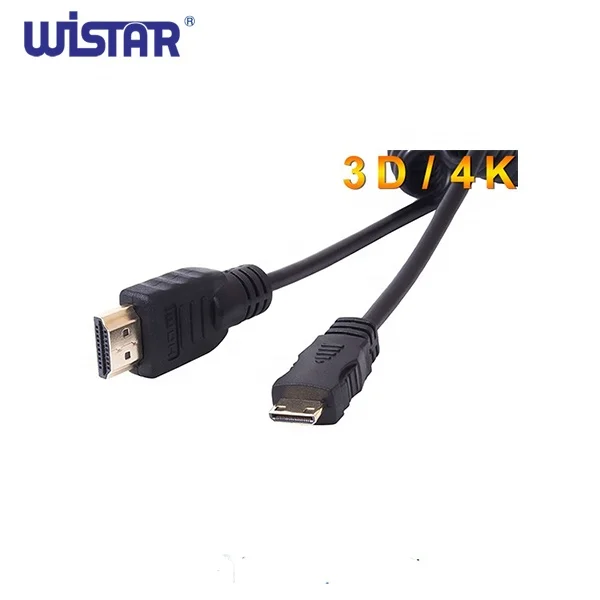 Gold Plated Spring Coiled High Speed Male to Male HDMI to Mini Cable