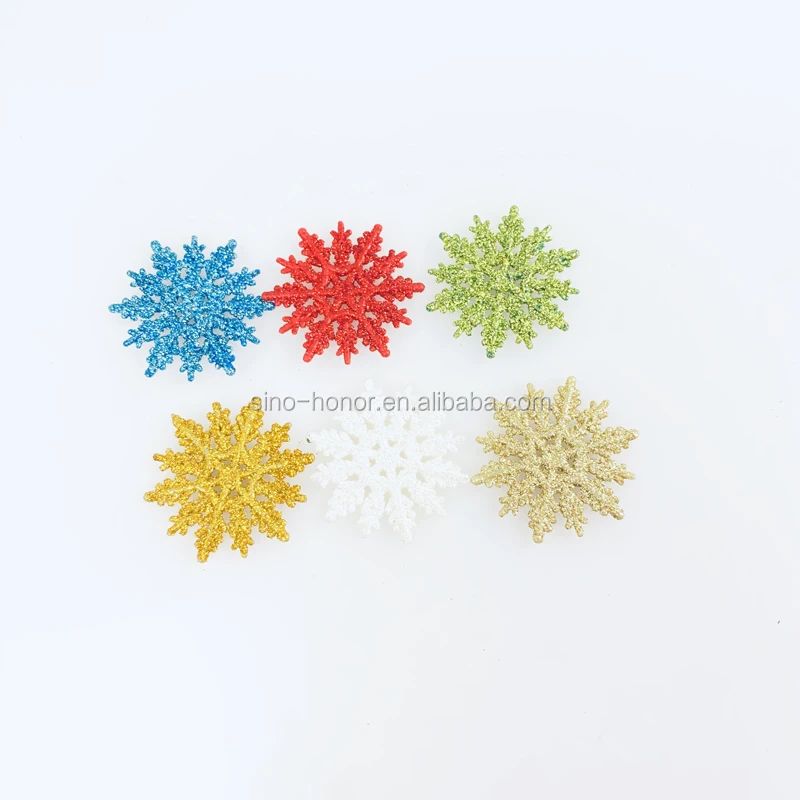 Color plastic snowflake products wholesale