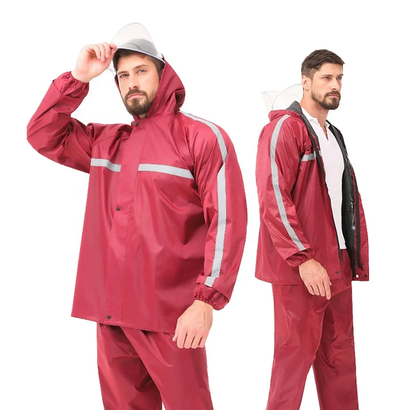 Top-selling Motorcycle Black Custom Raincoat Waterproof Motorcycle Outdoor Riding Split Raincoat