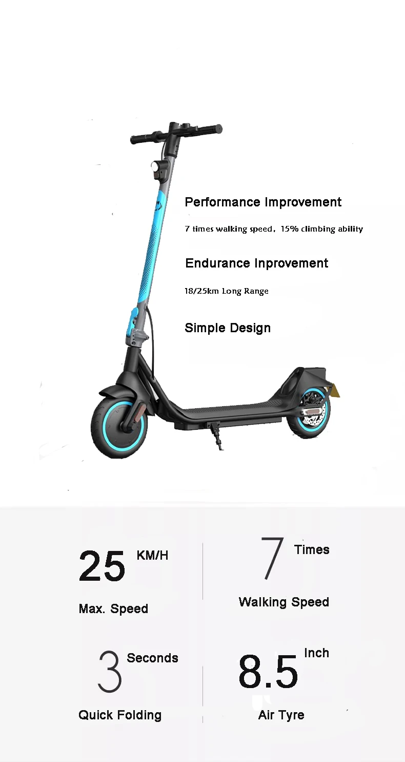 Source Factory Moto Scooter Electric Dragon 36V 2 Wheel Lithium Battery Stand Up Electric Scooter