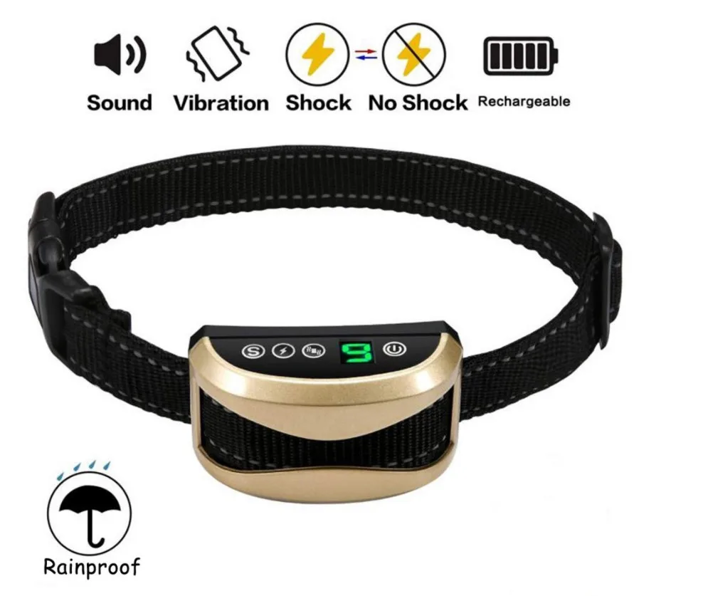 Factory wholesale Hot sale Pet products LED intelligent ultrasonic shock Fully automatic training Bark control device for dog
