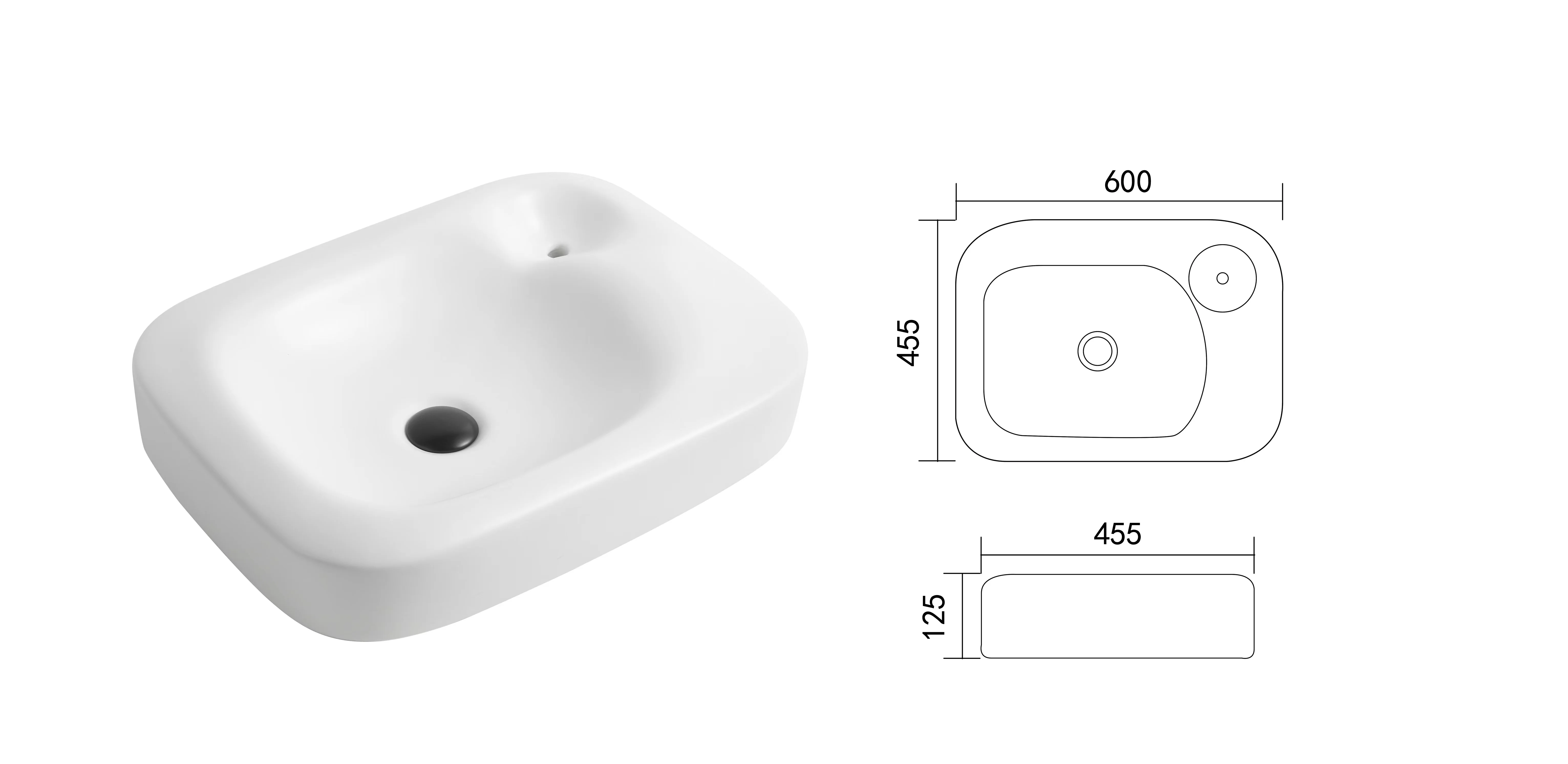 White Ceramic Round Lava Art Luxury Wash Basin Modern Bathroom Sink