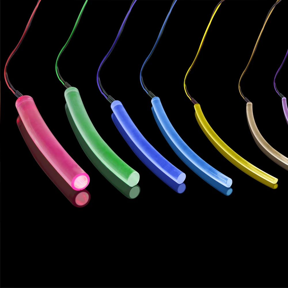 Cream white  8mm Plastic side light optic fiber light
