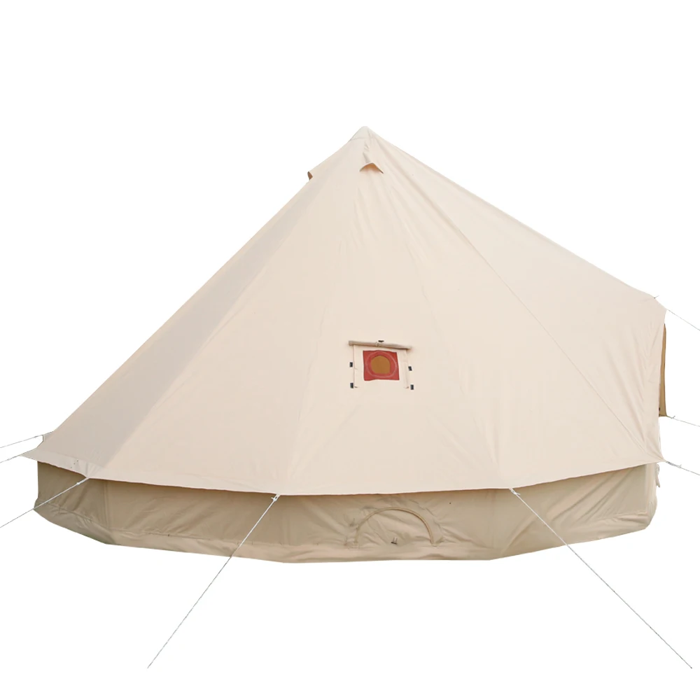 High quality 3m 4m 5m 6m 7m sahara cotton canvas bell tent outdoor tents with stove hole