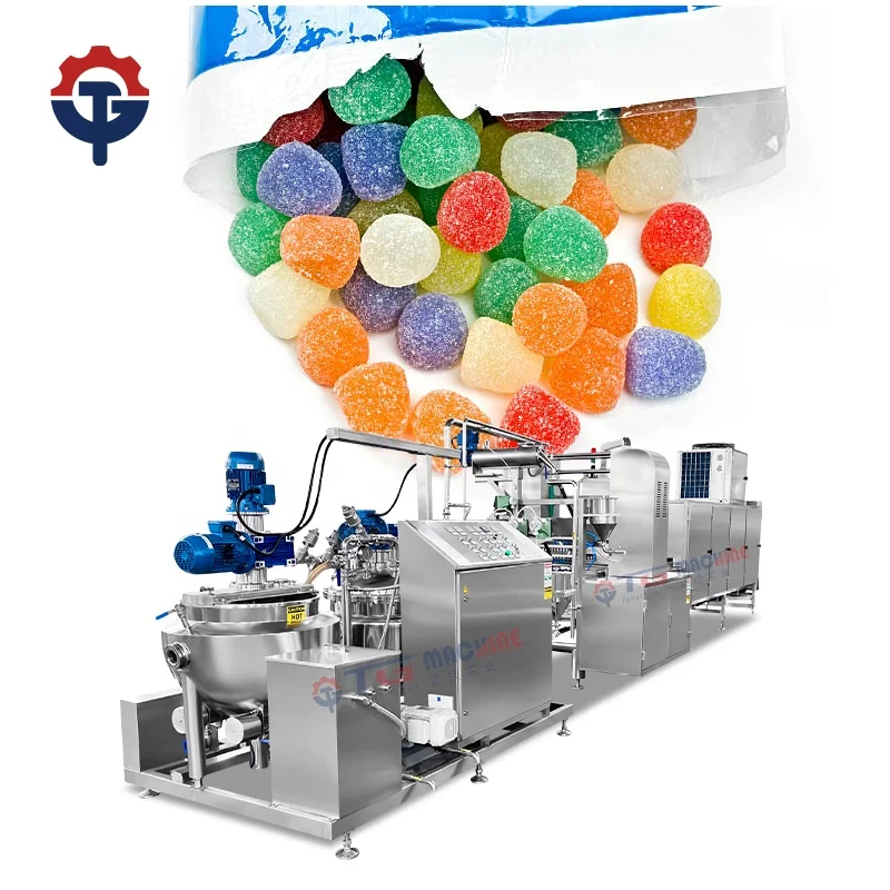 AUTOMATIC FRUIT SHAPE JELLY CANDY MAKING MACHINE SMALL GUMMY CANDY MACHINE