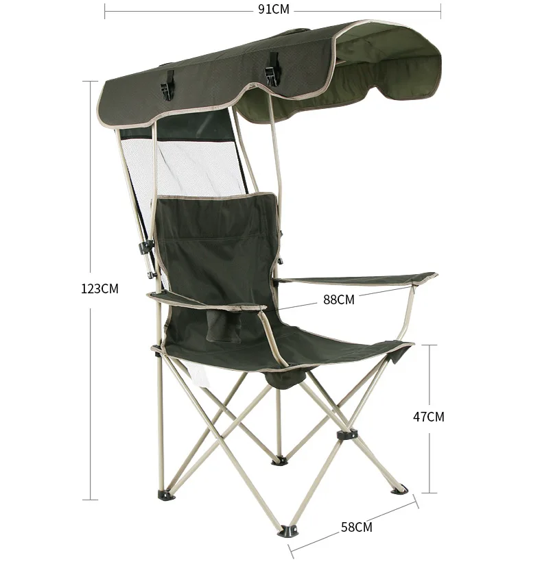 Folding camping chair with canopy/Foldable Fishing chair with canopy