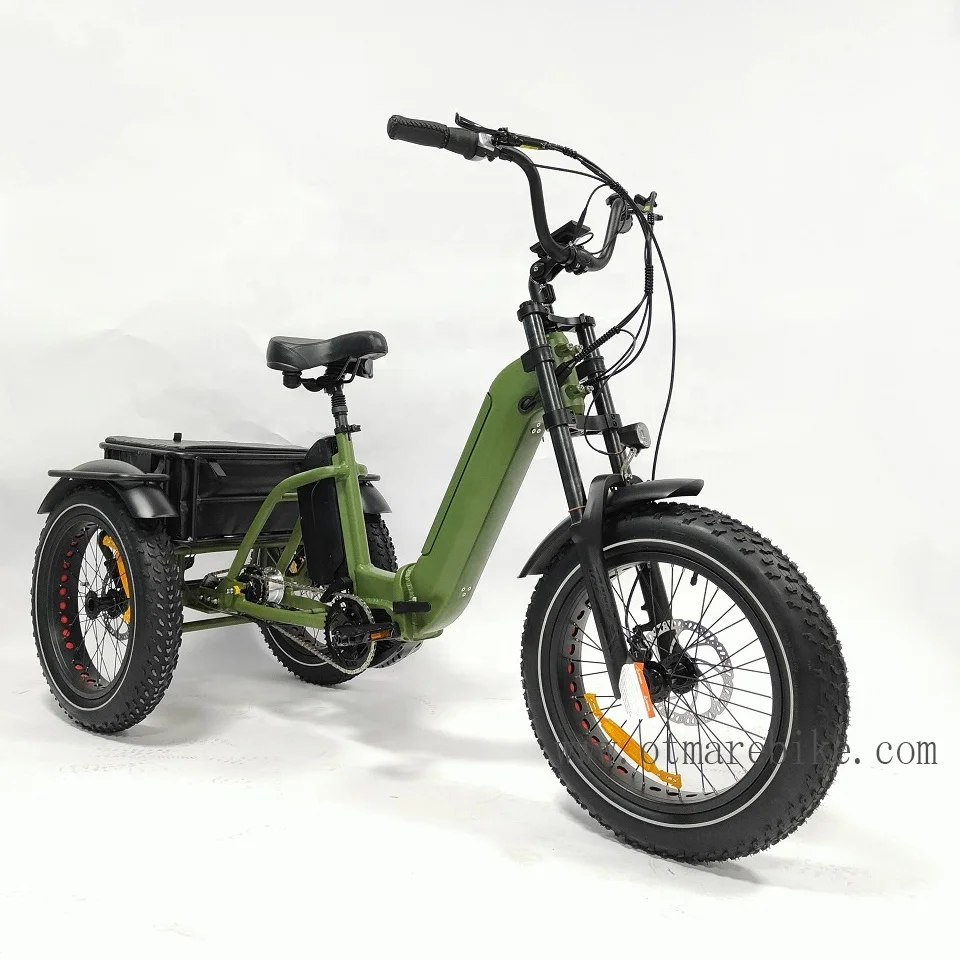500w/750w powerful electric tricycle bafang mid motor 3 wheel folding electric bike cargo fat tire electric bike
