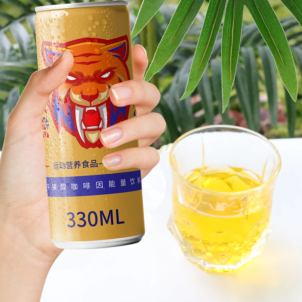 custom Supplement ready to drink fruity juice flavored functional taurine vitamin energy power drink in cans 250ml