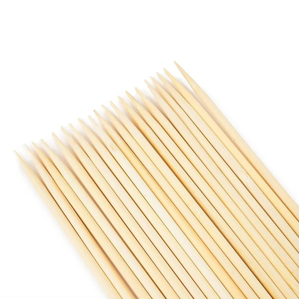 Heat Resistance Bbq Skewers Satay Sticks Disposable Bamboo Skewers