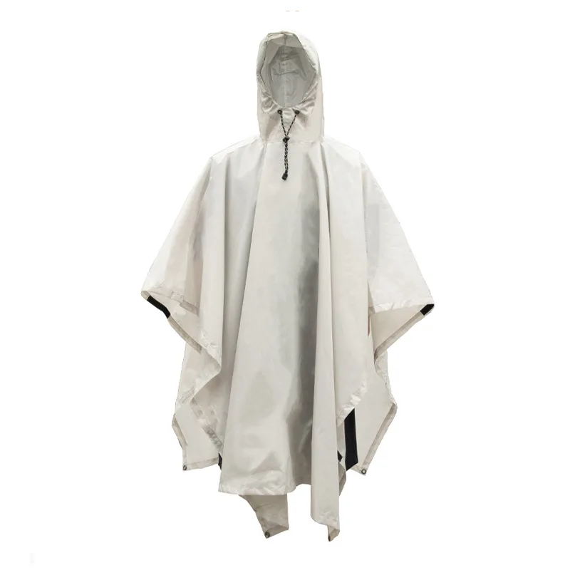 Outdoor camping Hooded Rain Poncho, 3-in-1 Lightweight Unisex Waterproof Raincoat Jacket for Men Women Adults