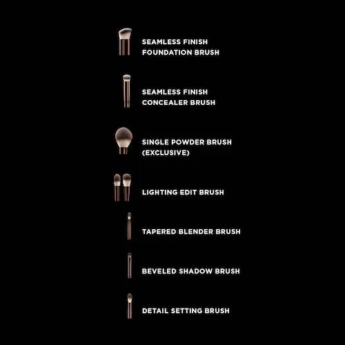 China Manufacturer OEM 7 Pcs Face Eye Vegan Professional Private Label Black Makeup Cosmetic Eye Travel Brush Set