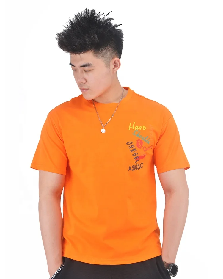 Professional Print T-shirt Manufacturer Add Custom Logo Embroidery T-shirts For Men 100% Cotton