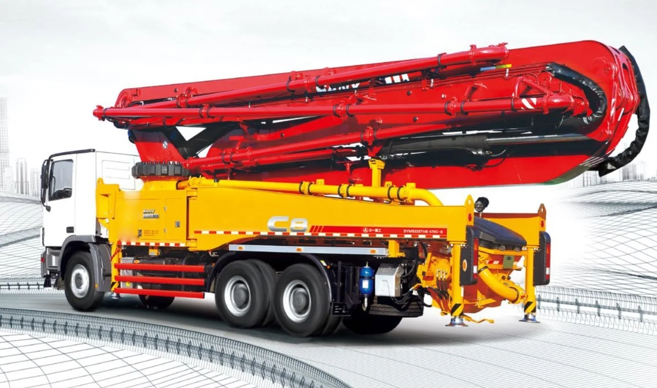 High Quality Used Concrete Pump Truck SANY 560C-8 560C-10 56m Second Hand Concrete Pump Mounted Truck For Sale.