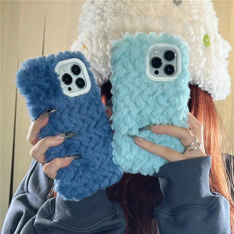 wholesale price soft fur mobile accessories phone case for iphone xr xs max 11 12 13 14 pro