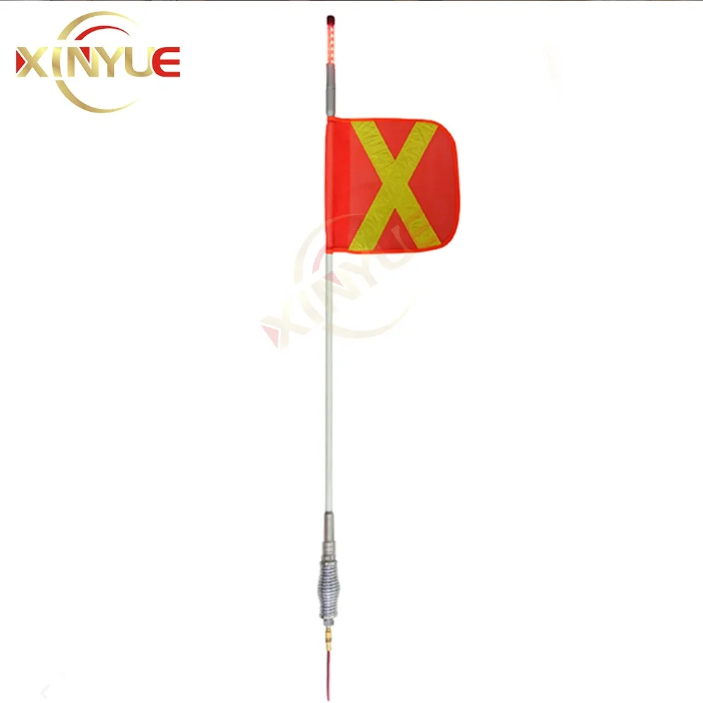 Flexibility Collapses To 44Cm Tele Construction Flag Whip Pole Led 8 Inch Light On The Top Led Flag Pole Whip