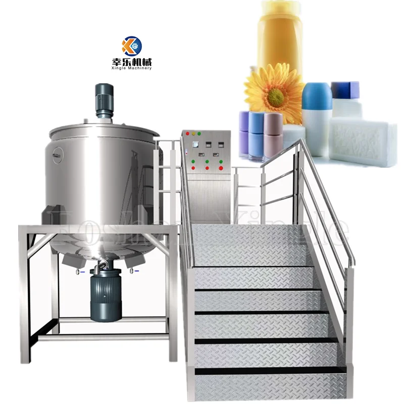 Hair Gel Shampoo Liquid Machine Cream Homogenizer Body Lotion Skincare Cosmetic Emulsifier Mixer Stainless Still Mixing Tank