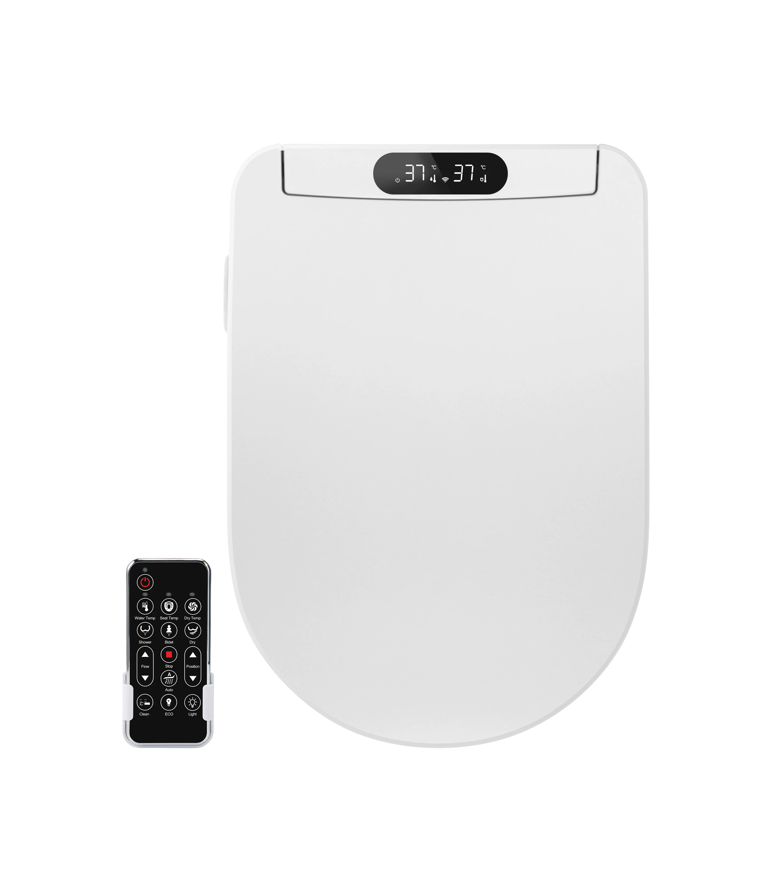 High Quality Custom Wholesale  U shape smart toilet with remote control electricity smart toilet seat cover with heater