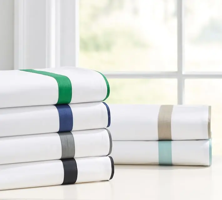 
Wholesale cheapest bulk 300tc hotel used silk white cotton pillowcase 