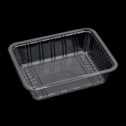 Clear PET Disposable Biodegradable Fruit and Vegetable Box Food Grade Plastic Tray