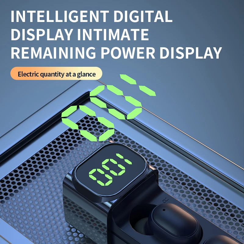 BQC-01 Headphones Digital Display Touch 5.0 Wireless Earphone TWS Sport Handsfree Audifonos Earbuds Ear Phone