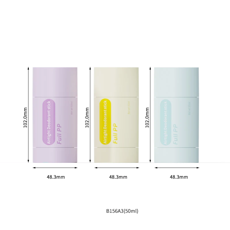 Choebe Custom 50ml empty PCR pp plastic cream packaging twist up bottle gel tube deodorant stick container