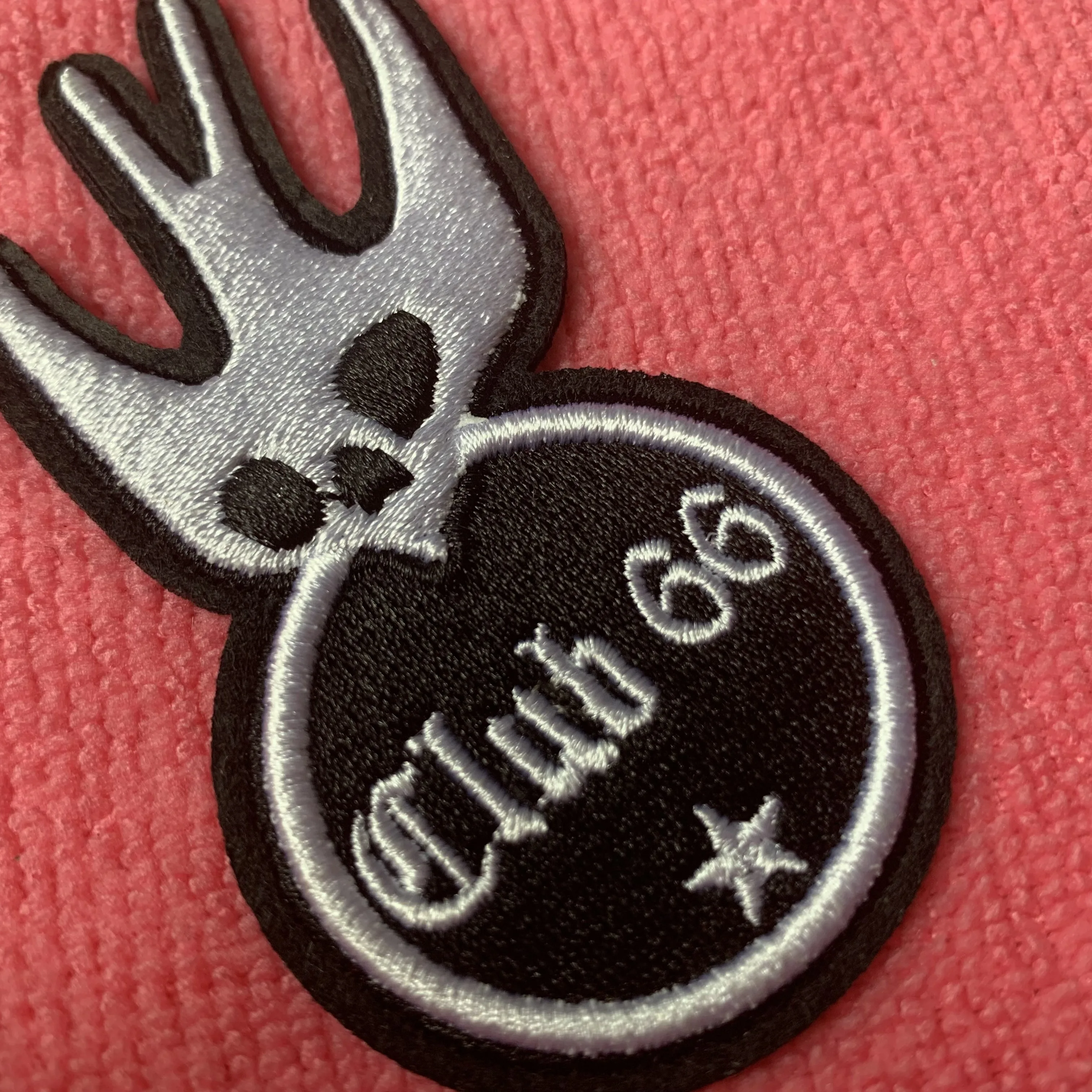 Professional design felt embroidery emblem,laser cut embroidery badge for hoodies