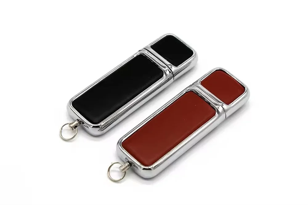 High Quality 4G/8G/16G/32G 64GB 128GB 256GB USB Flash Drive 2.0 PU Leather Embossed Logo New Product