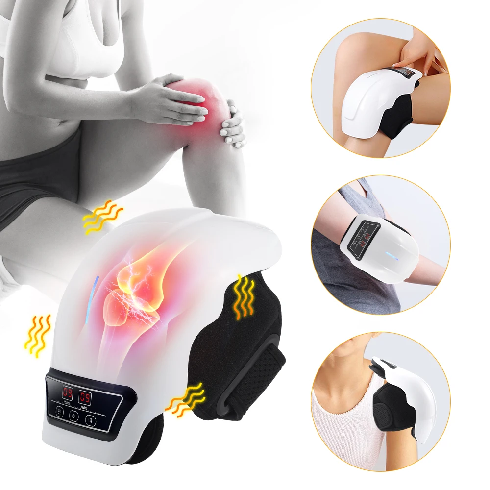 Arthritis Pain Relief Joint Massage Machine Smart Infrared Physiotherapy Hot Compress Vibration Knee Massager With Heat