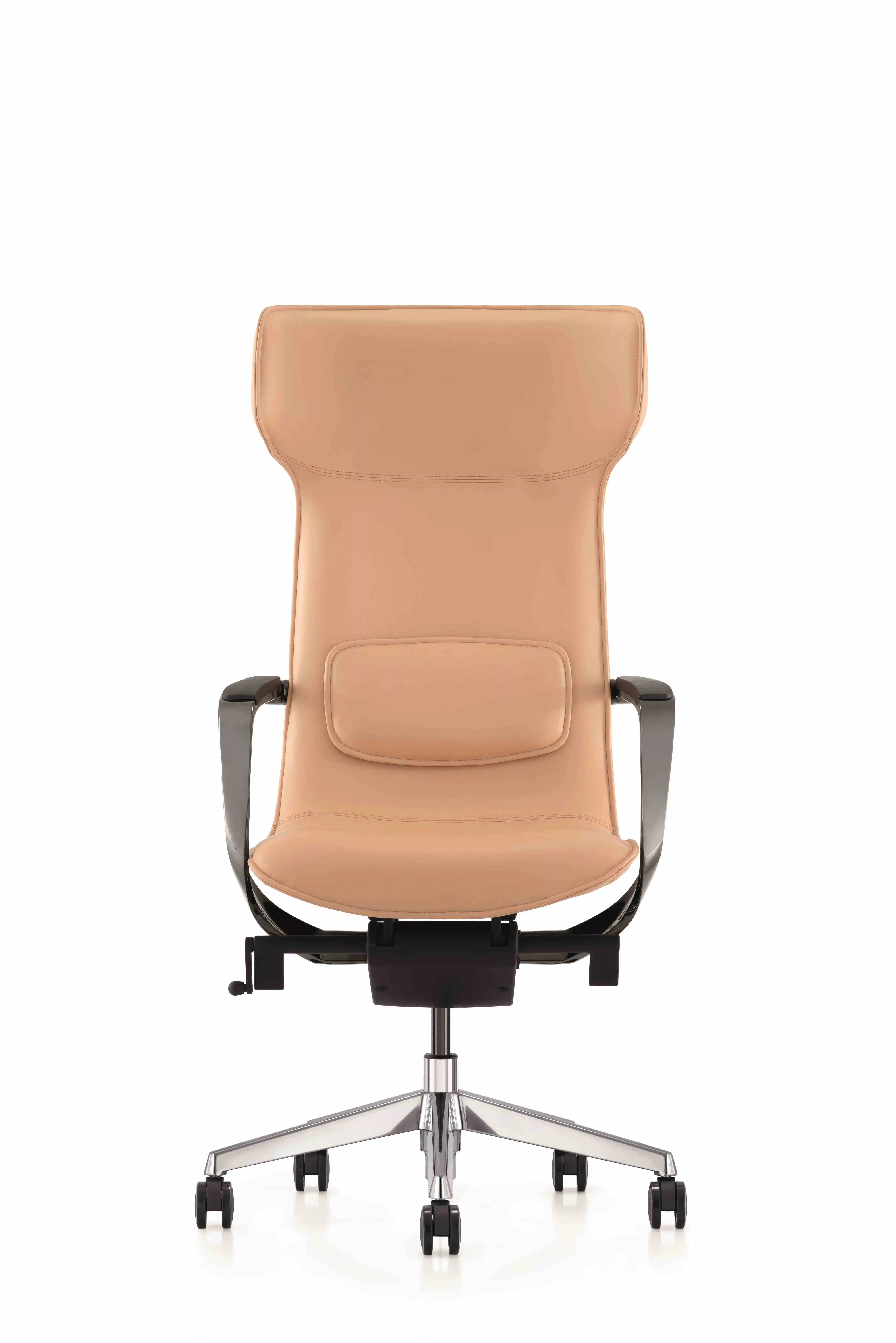 FURICCO High Class Italian Cow Leather Modern Swivel Hotel Reception Dining Chair