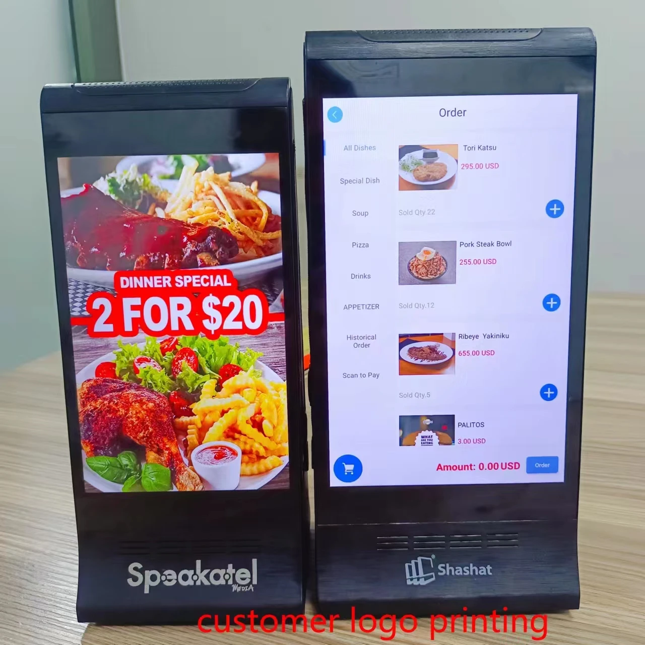 Новые продукты рекламный медиаплеер Android 8 портативные цифровые вывески QR-код платная система дисплей