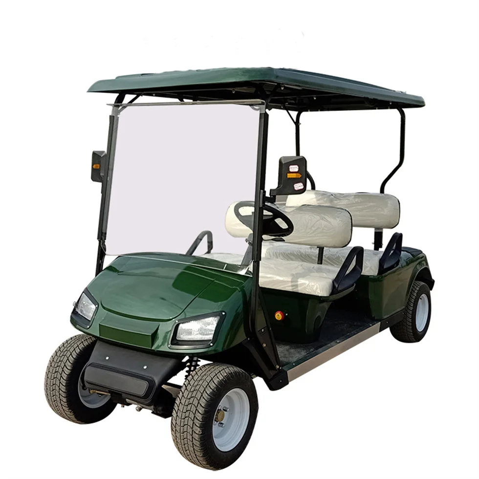 Chinese Classic 4 Seater Electric Golf Carts 72V7kw Ac System Folding Golf Carts