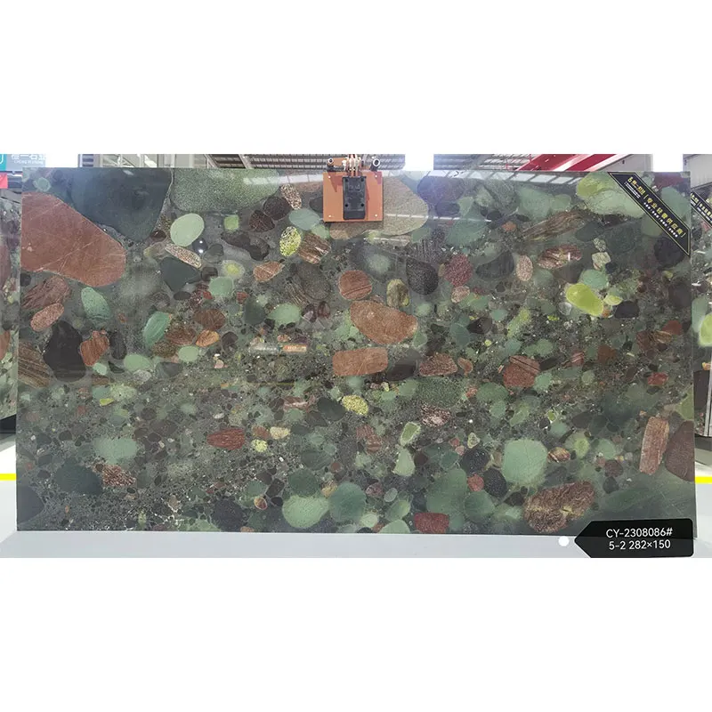 HZX Customize Ceppo Romano Classic Italian Green Natural Stone for Elegant Flooring Walls and Countertops Monet Garden Marble