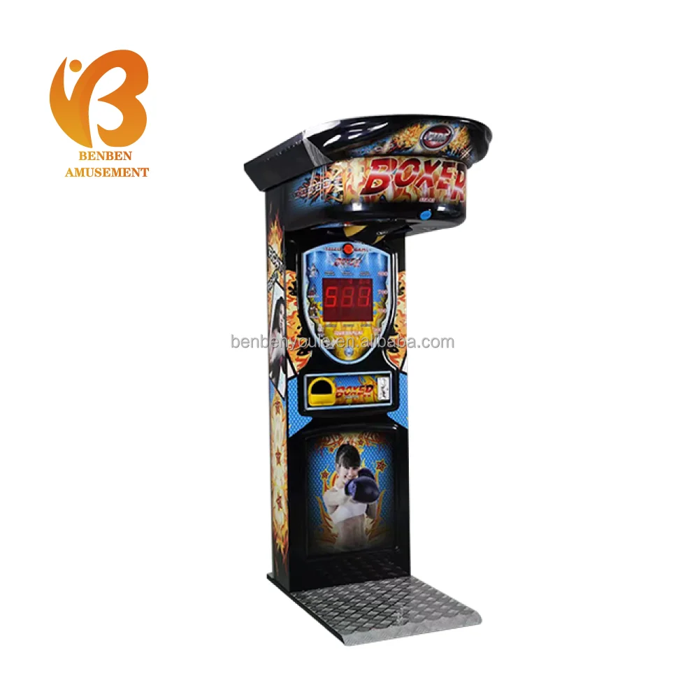 Customized Amusement Boxer Punch Game Coin Operated Electronic Big Punching Dynamic Boxing Arcade Game Machine