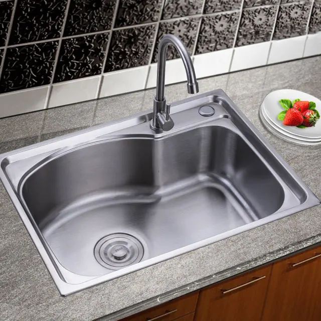 Single bowl with single drain board Size SS 201 kitchen sink
