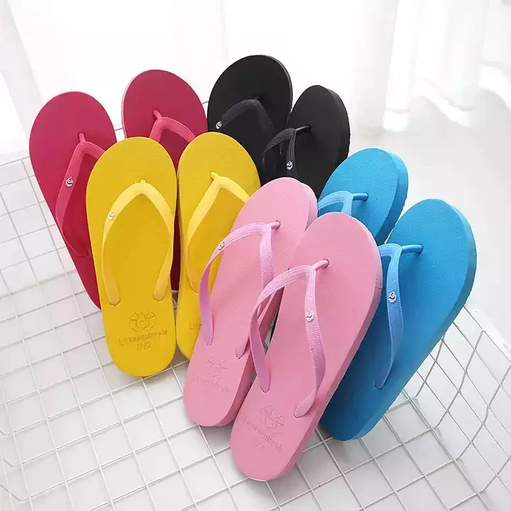 Cheap Summer Beach Outdoor Flip Flops Multicolor Pvc Rubber Ladies Slippers Flip Flops