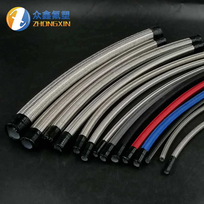 High quality imperial 3/8' inch id 10mm od 14.2mm ss 304 wire stainless steel braided convoluted ptfe hose