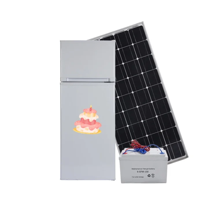 6.28 cube feet customization ac& dc dual power 2 doors solar system refrigerator